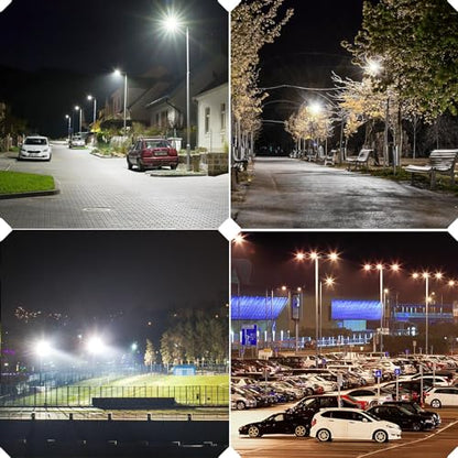 HYPERLITE LED Parking Lot Lights 300W LED Shoebox Light with Dusk to Dawn Photocell - 45000lm 5000K UL Certified IP65 LED Area Light for Court|Stadium|Parking Lot|Roadways - size: 300W