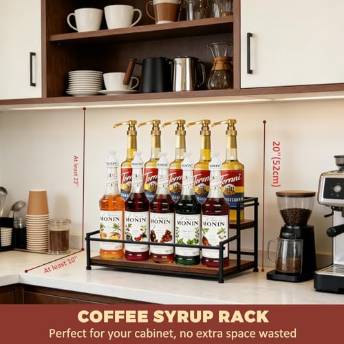 Coffee Syrup Rack Organizer, 2-Tier - color: 2-Tier