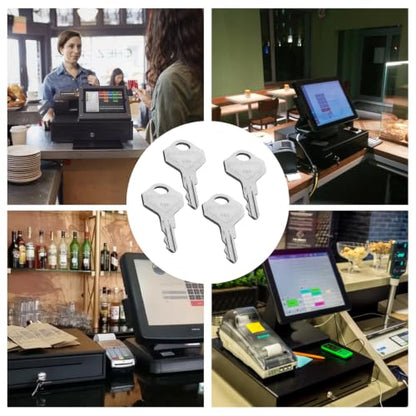 Cash Drawer Key 010R Replacment for M-S Cash Drawer Key 010L or 010 Locks - size: 4 pcs
