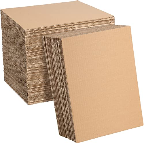 Zonon 50 Pack Corrugated Cardboard Sheets, 3 mm Flat, 9 x 12 Inch, Brown - color: Brown, size: 9 x 12 Inch