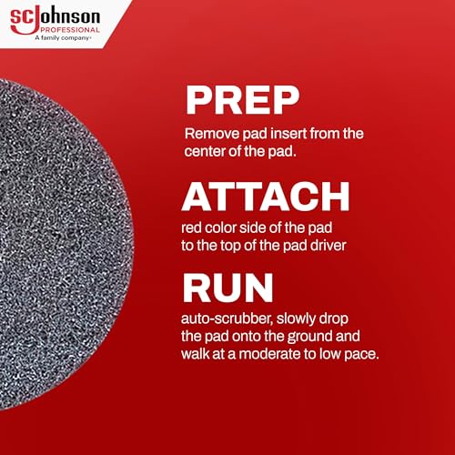SC Johnson Professional EZ Care Heavy Duty Scrubbing Pad 16" Dia, case of 5