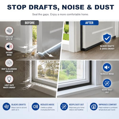 Storystore Self Adhesive Foam Weather Stripping, 1" x 3/4" x 33FT Door Seal - size: 1In x 3/4In x 33Ft