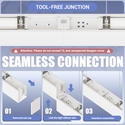 4FT LED Linear Lights 50/45/40/35/30W Up and Down Light,3/4/5000K 4Pack - color: White, size: 4FT4P