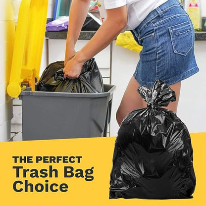 ToughBag 33 Gallon Heavy Duty Trash Bags, 50 Count, Black, 3 Mil - size: 50 Count (Pack of 1)