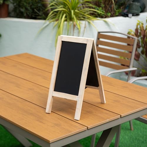 Vintiquewise 15-inch Wooden A-Frame Chalkboard Sign Double-Sided Menu Board Easel for Restaurant Cafe Bar Coffee Shop Bakery Wedding Party Home Business Kitchen Countertop & Tabletop Display, Medium - size: Medium