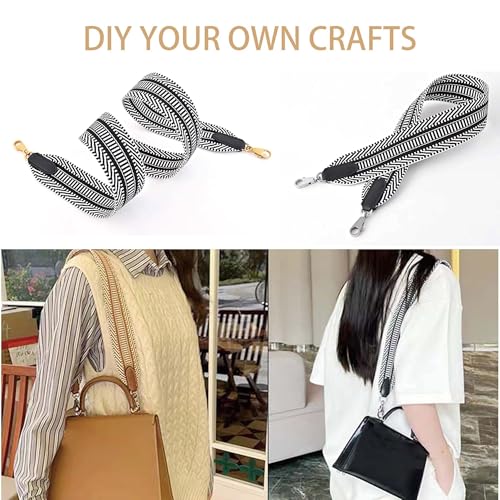 Nylon Webbing Ribbon Strap 1.5 Inch Patterned Polyester Webbing 6 Yards 38mm Striped Webbing Bag Handles Replacement DIY Pet Collars Leash Camera Strap Shoulder Straps (D) - color: D