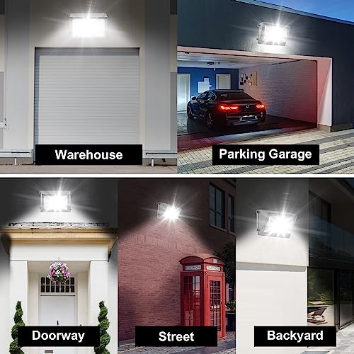 BBESTLED LED Wall Pack Light with Photocell, 80W 60W 48W LED Street Lights Outdoor, ETL 120-277V 5700K/5000K/4500K 10400LM IP65, Dusk to Dawn, Commercial LED Flood Light Outdoor - size: 80W-1PACK