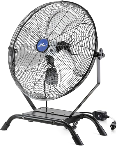 iLiving 20" Wall Mounted/Floor Stand Variable Speed Indoor/Outdoor Fan, Industrial grade for Patio, Greenhouse, Garage, Workshop, and Loading Dock, 4650 CFM, Black - size: 20-Inch