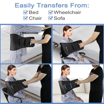 Transfer Belt Transfer Sling Padded Gait Belts with Seniors Patient Lift - color: Black 2