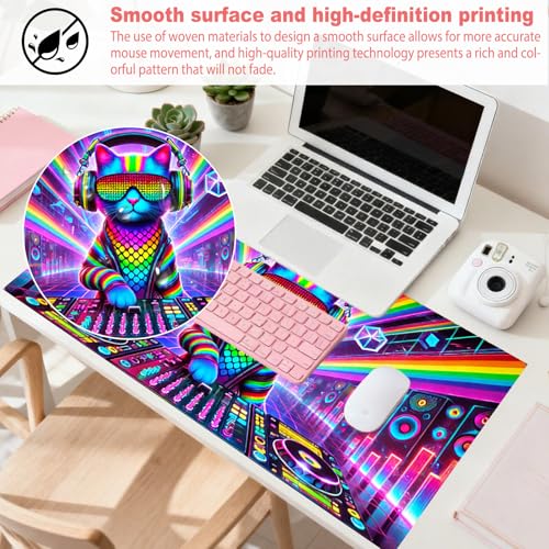 Nuxovilar Large Gaming Mouse Pad Desk Mat, 15.7x35.4 Inches Polyester - color: Mi07047
