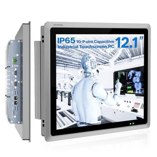 12.1" Fanless Industrial Panel PC, All-in-One Touchscreen Computer - color: 16GB RAM 256GB SSD