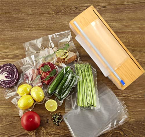 Large Vacuum Sealer Bag Roll, Food Wrap Dispenser with Slide Cutter - size: LDispenserOnly