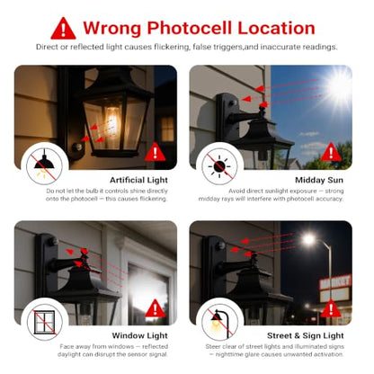 120V AC Dusk to Dawn Photocell Light Sensor, Outdoor Hard-Wired - size: 120V 2 Pack
