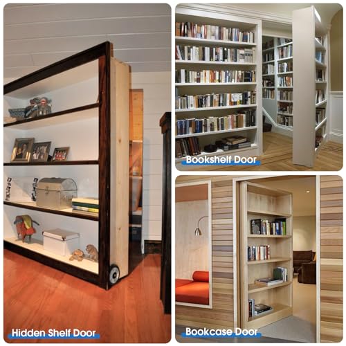 Door Pivot Hinge, Hidden Door Hinge for Wood Secret Door - color: Silver2