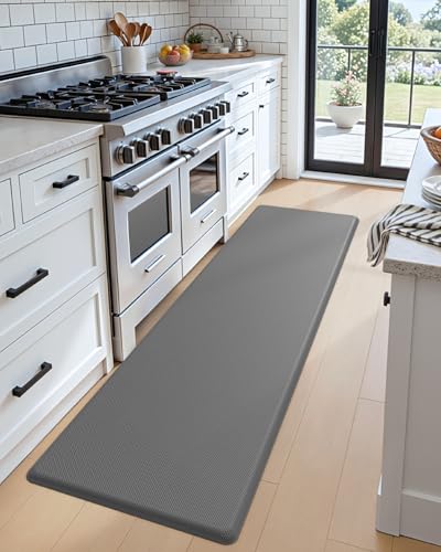 DEXI Anti Fatigue Kitchen Floor Mat Cushioned Standing Runner 70x20, Grey - color: Grey, size: 70"L x 20"W x 0.7"Th