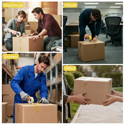 3-Inch Clear Packing Tape 24 Rolls (55 Yards, 2.0 Mil) | Industrial Heavy-Duty Sealing Tape for Warehouse, Fulfillment, Pallets & Shipping | Ultra Strong Adhesion | Fits 3-Inch Tape Dispensers