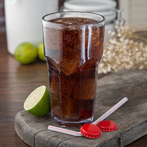 Carlisle FoodService Products Louis Tall Tumbler for Restaurants, Catering, Kitchens, Plastic, 20 Ounces, Clear, (Pack of 24) - size: 20 Ounces, style: 24 Pack