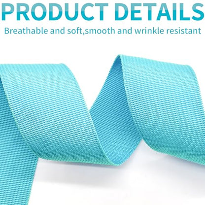 2" Blue Wide Webbing Straps 12yd for Lawn Chair,Bag &Sewing - color: Lake Blue 06