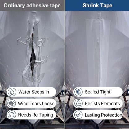 Kingdder 52 Pcs Shrink Wrap Installation Set for Boat Outdoor Equipment