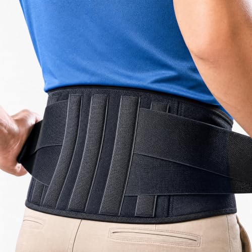 Plus Size Back Brace for Men Lower Back Pain Support - size: X-Large