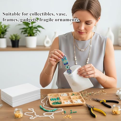 Tebery 200PCS Cushion Foam Pouches Foam Wrap Pouches, 4 x 6 Inch Packing Pouches Packing Cushioning Supplies Protect Mug, Cup, Glasses, China, and Dishes