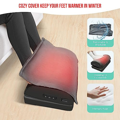 Snailax Heated Foot Rest Under Desk, Ergonomic Footrest with Vibration