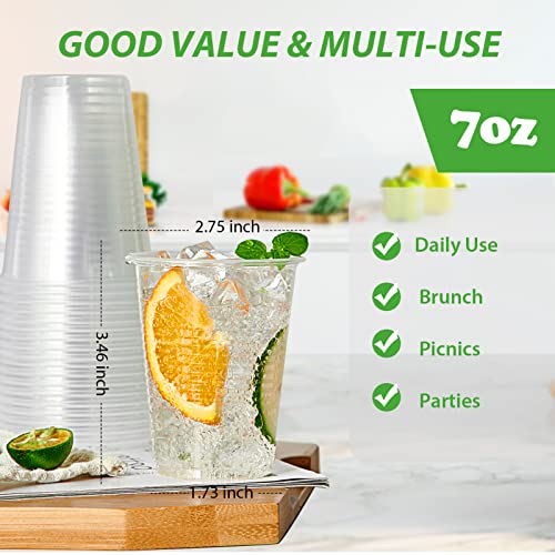 Lilymicky 500 Pack 7 oz Disposable Plastic Cups, 7 oz Clear Plastic Cups - style: 7 oz