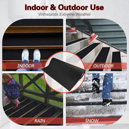 S&X Anti Slip Tape 24in x 40ft Grip Tape for Stairs & Floors, Black - size: 24 inches x 40 feet
