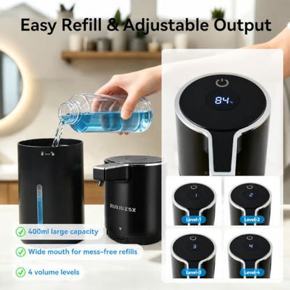 Touchless Automatic Electric Foaming Soap Dispenser - color: Black, size: Foam