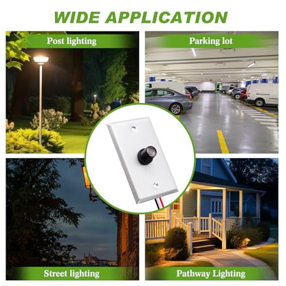Retisee 2 Pcs Photocell Sensor for Outdoor Lights, with Wall Plate & Screws