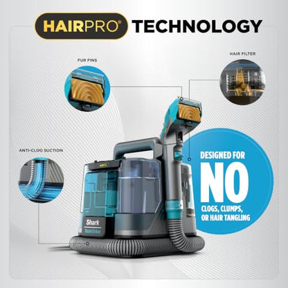 Shark StainStriker HairPro Portable Stain Cleaner, 3 Tools, PX253BRN - style: StainStriker w/ HairPro + 3 Tools
