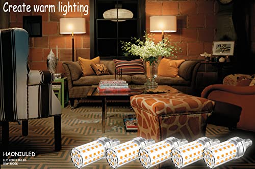 E12 LED Bulbs 10W LED Corn Light Bulb 100W Equivalent 1000 Lumen 3000K Warm White Non-dimmable LED Candelabra Bulbs Pack of 5 - color: E12 3000k Warm White
