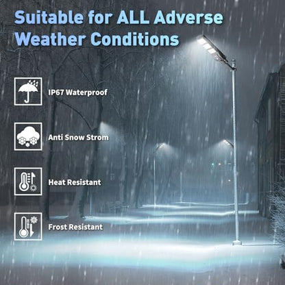 LANGY 2 Pack Led Solar Street Lights Outdoor 150000 Lumens,180 PCS LED,Dusk to Dawn Solar Powered Street Lights with Remote for Barn,Yard, Garden,Basketball Court - size: 2PACK 150000LM