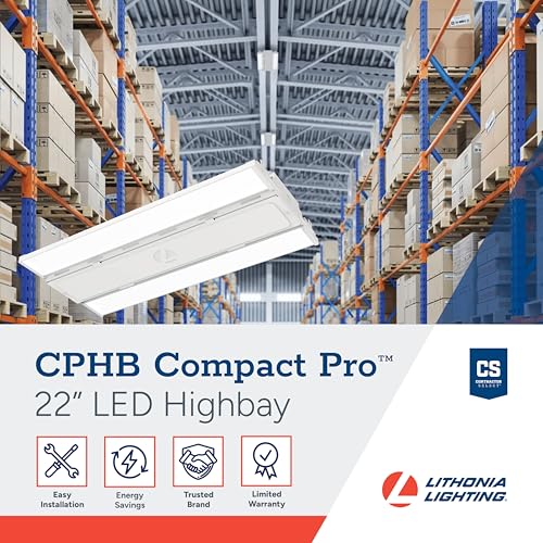 Lithonia Lighting Compact Pro LED High Bay Light 24000 Lumens 4000K MVOLT - color: 24000 Lumens, 4000K, size: 22.5-Inch