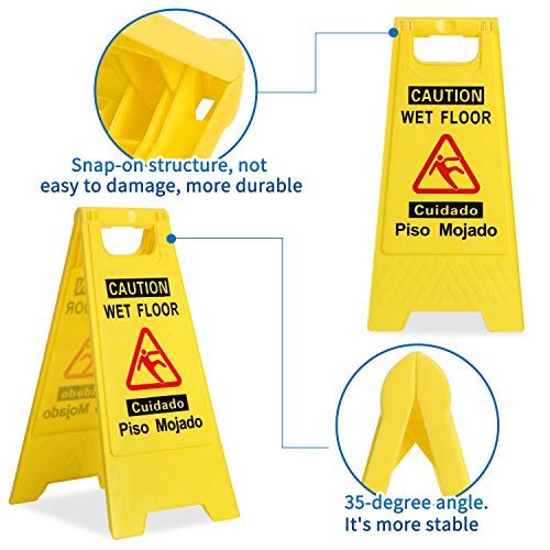 CERLMLAND 2P Caution Wet Floor Sign & Do Not Enter-Signs Elevator Maintenance Caution Sign