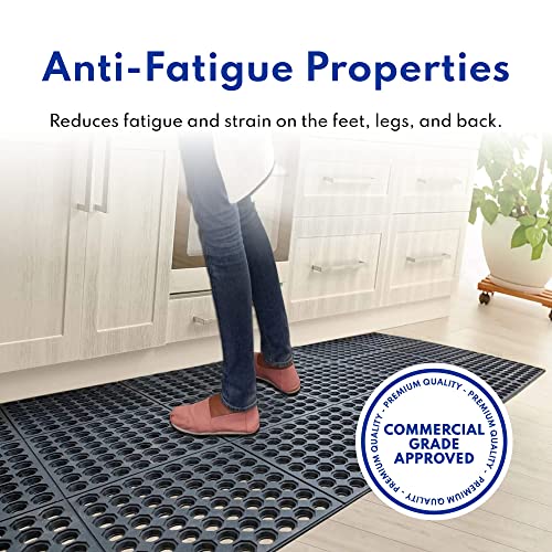 New Star Foodservice 54521 Rubber Floor Mat, 36" x 60", Red