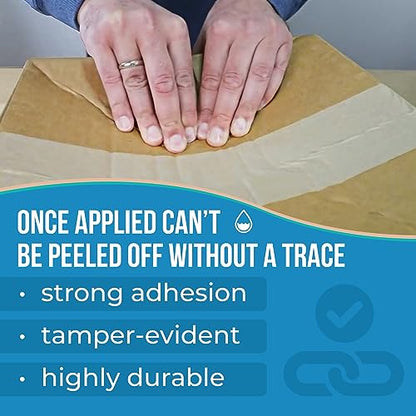 IDL Packaging 2.83" Water-Activated (Gummed) Tape, Standard-Duty 30 lbs Break Strength, 450' Roll Length, Brown Color (Pack of 1 Roll) - Reinforced Packing Kraft Paper Tape with Strong Adhesive - size: Pack of 1