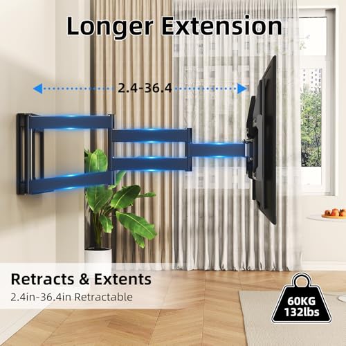 Long Arm TV Wall Mount for 37-75 Inch TVs - size: Fit 32-76 inch