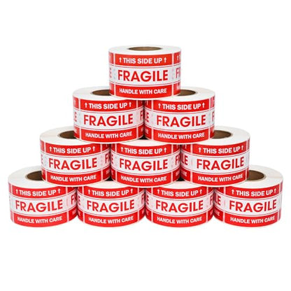 LLIKED 5000 Fragile Stickers 2"x3" for Shipping and Moving - size: 2"x3", style: 10 Rolls,5000 Labels