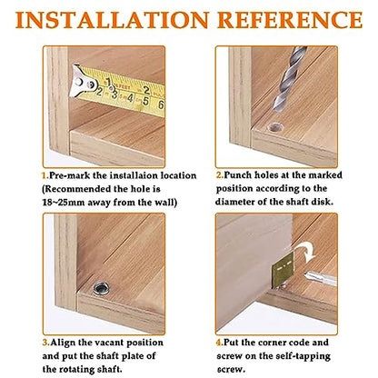 Aifeier ET 2 Sets Pivot Hinges Bronze Heavy Duty Concealed Shaft - color: Bronze