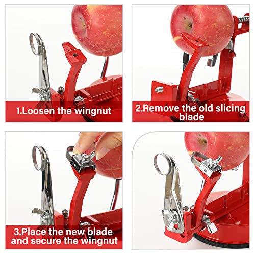 Jutom 12 Pcs Apple Peeler Corer Replacement Blades Bulk for Home Restaurant
