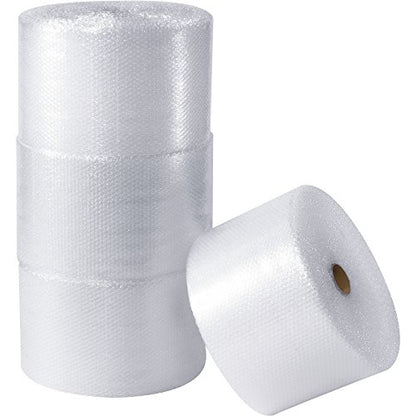 BOX USA Bubble Cushioning Wrap, 12x125', 1/2" Bubble, 4-Rolls