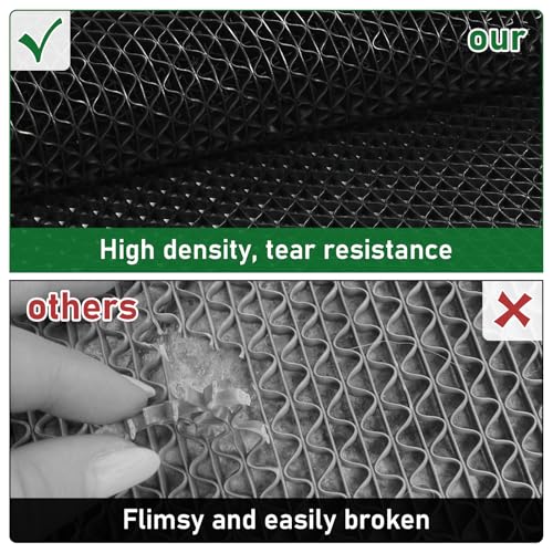 jxgzyy Commercial Drainage Mat Non Slip Floor Matting 3'x16.4', Black - color: Black, size: 196.8"L x 36"W x 0.2"Th