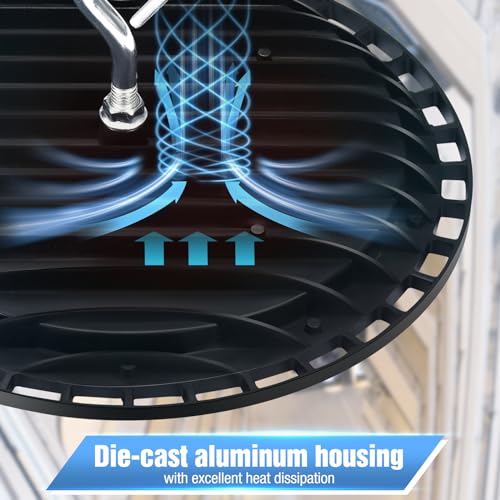 YANYCN 20 Pack 150W UFO Led High Bay Light Fixture,5000K Daylight Commercial Shop Bay Lighting,120VAC,21000LM,[650W MH/HPS Equiv.] US Plug Area Lighting for Warehouse/Barn/Gym/Factory/Workshop