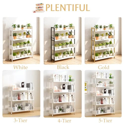 OSCHF Wide Open Shelf Bookcase, 4-Tier, Warm White - color: White, size: 4-Tier