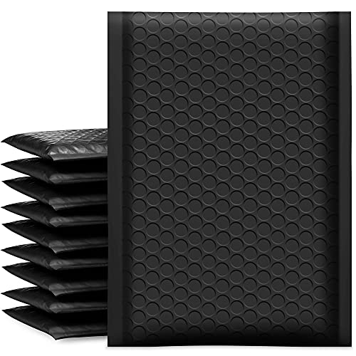 UCGOU Bubble Mailers 5x8.6 Inch Usable Size 5x7 Inch Black 50 Pack Padded Envelopes Small Business Mailing Packages Self Seal Adhesive Waterproof Boutique Shipping Bags for Jewelry Makeup Supplies - color: Black, size: 5x8.6" 50PC