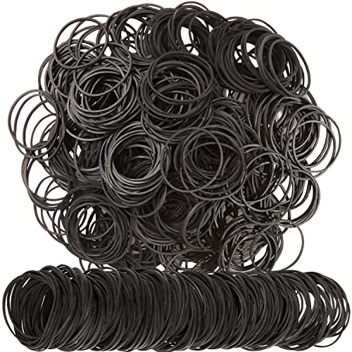 AIWOQI Rubber Bands Size #16 Black Elastic Rubber Band Small 600Pcs - color: Black