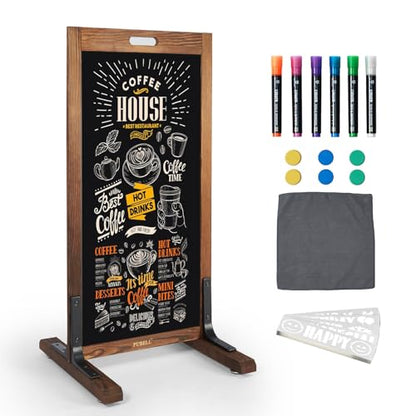 Pubell Magnetic Sandwich Chalkboard Board Signs - color: T-brown
