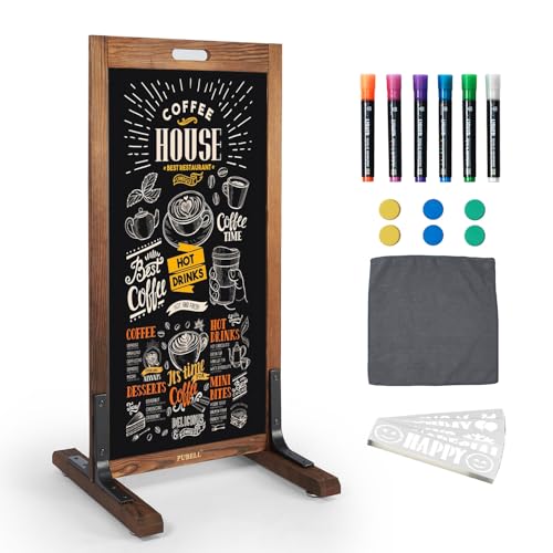 Pubell Magnetic Sandwich Chalkboard Board Signs - color: T-brown