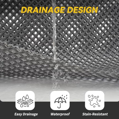 Door Mat Outside Entrance Drainage Waterproof Mat, Grey 36"x59" - color: Grey-a, size: 36"x59"